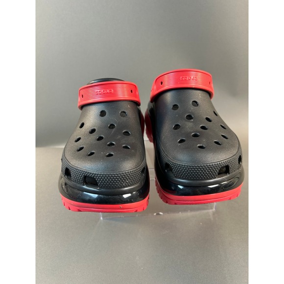 Crocs Classic Hiker Clog Black Red Platform Sandals Mens 8 Womens 10 206772-060